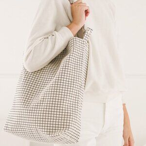 Baggu Vertical Duck bag - Natural Grid Great Condition!